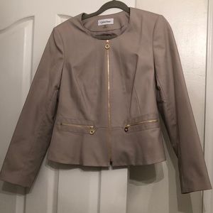 Tan Calvin Klein blazer size 12